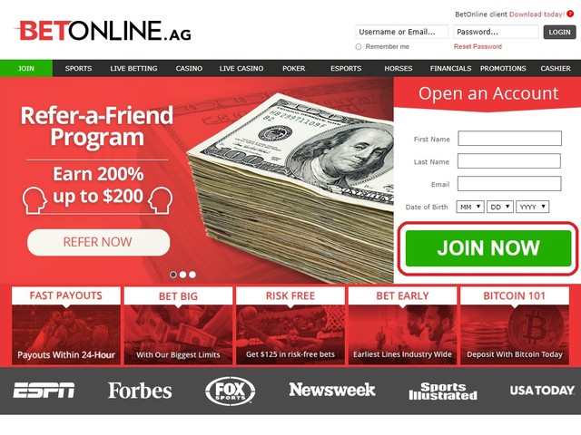 betonline регистрация